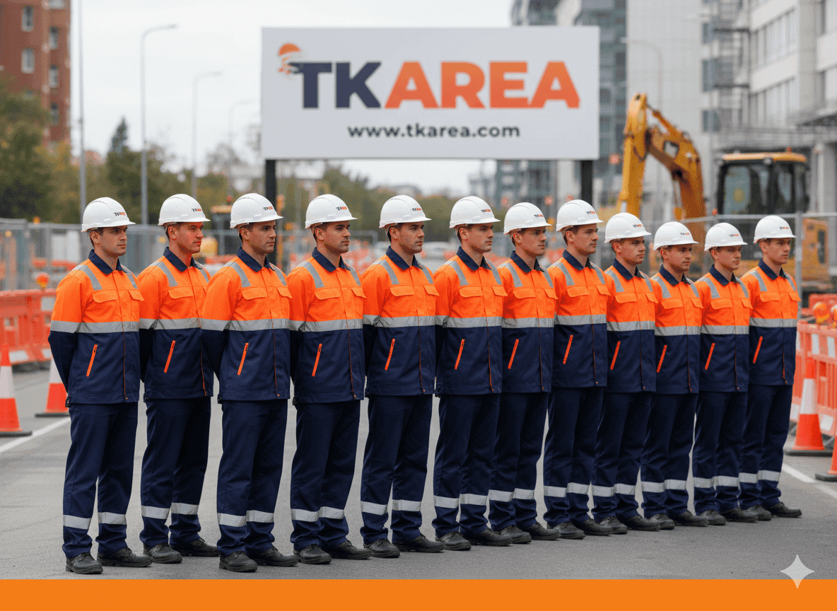 Equipe TK AREA en action sur un chantier